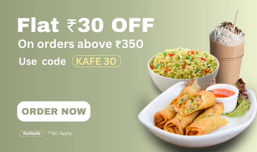 Offer of 30 rupees discount on food order in train